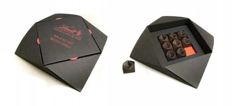 Exclusive chili chocolate package