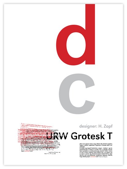 Font poster - URW Grotesk - 50x70cm