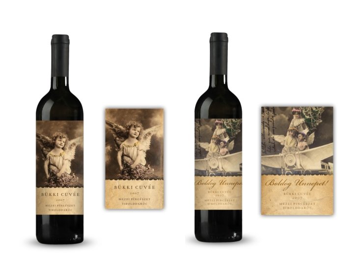 Xmas wine label